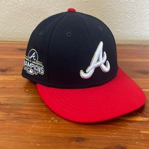 Atlanta Braves fitted hat size LOW PROFILE